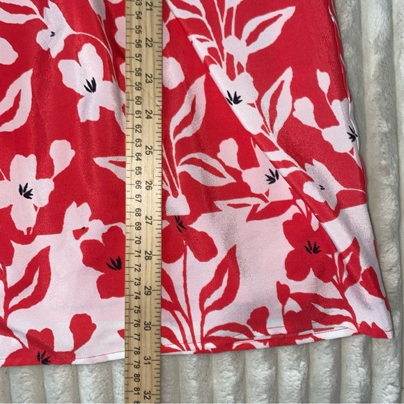 Eliza J Off The Shoulder Shift Dress In Coral White Floral Women's Size 2 - Picture 11 of 11